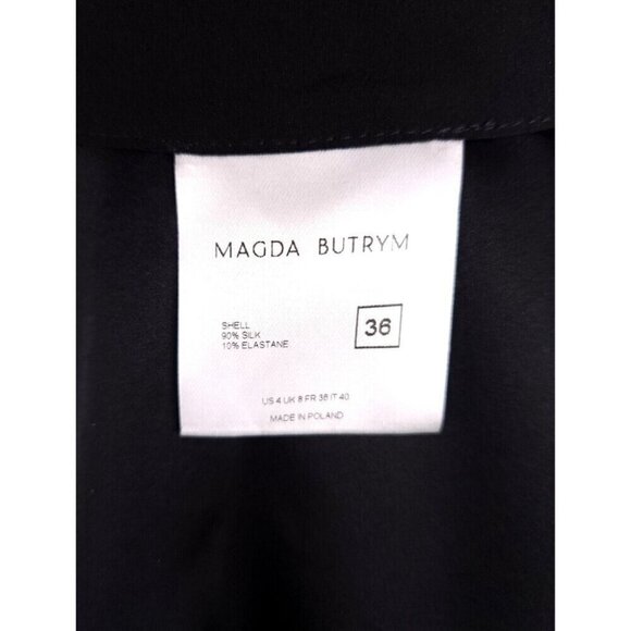 Magda Butrym Asymmetrical Cut-Out Short Cocktail Dress FR 36 US 4 Black NWT - Picture 11 of 16